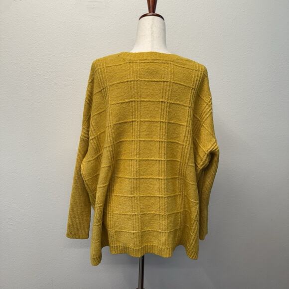 Cabi Pullover Sweater Womens Size S Yellow Chunky Oversized Relaxed Stitch Mix - Picture 3 of 8